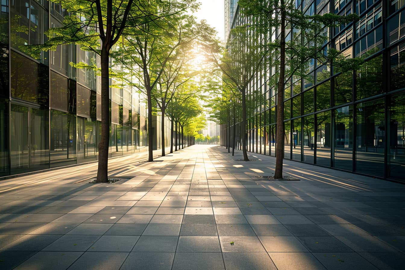 Tree-lined avenue with light, symbolizing leadership and clarity