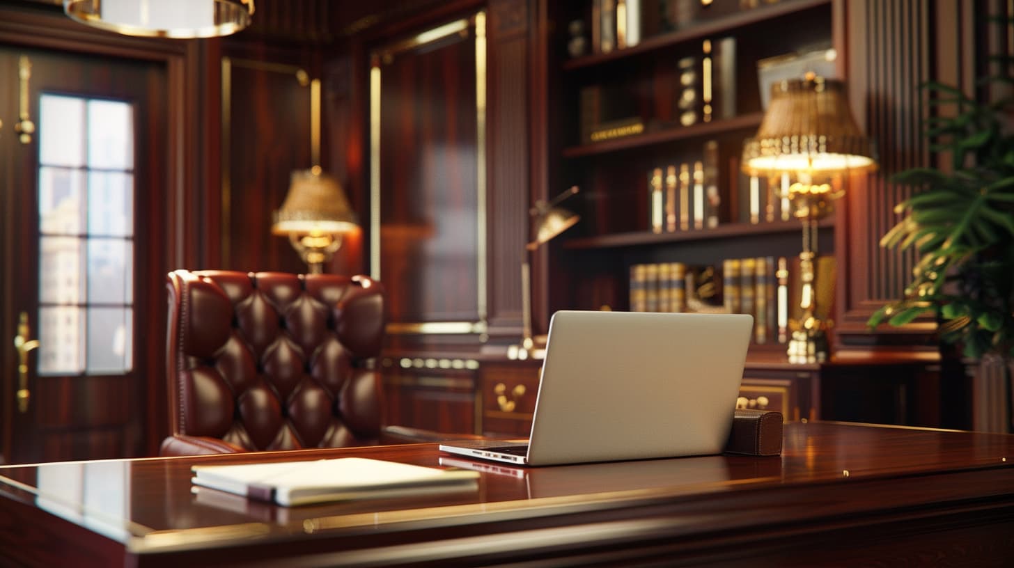 Warm executive office interior